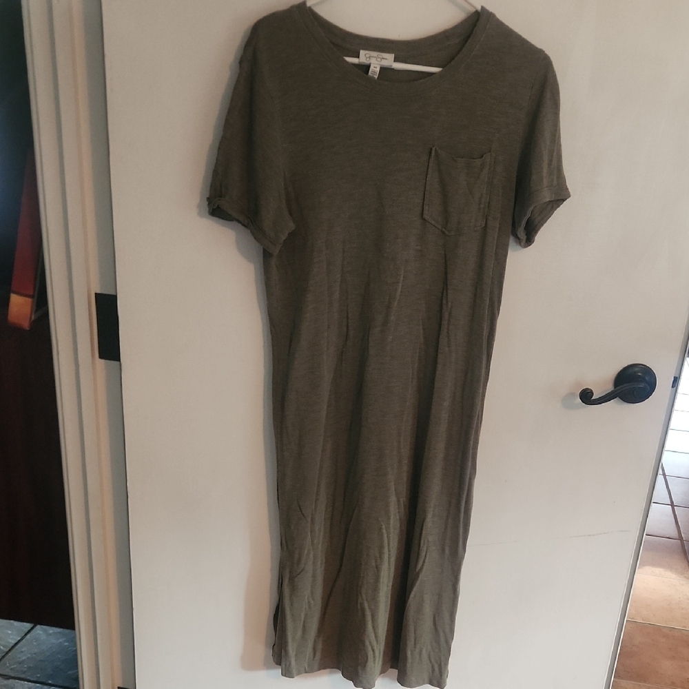 Jessica Simpson Khaki Midi Dress